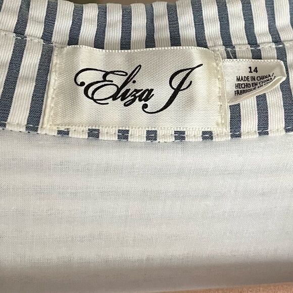 ELIZA J | Preppy Striped Midi Dress (14) - Picture 5 of 6